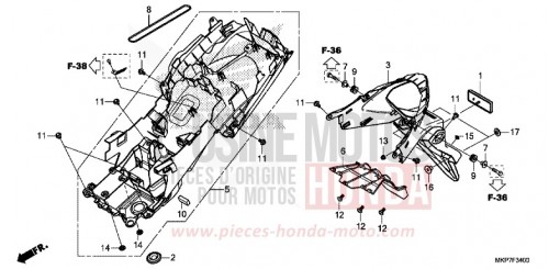 KOTFLUEGEL, HINTEN CB500XAN de 2022